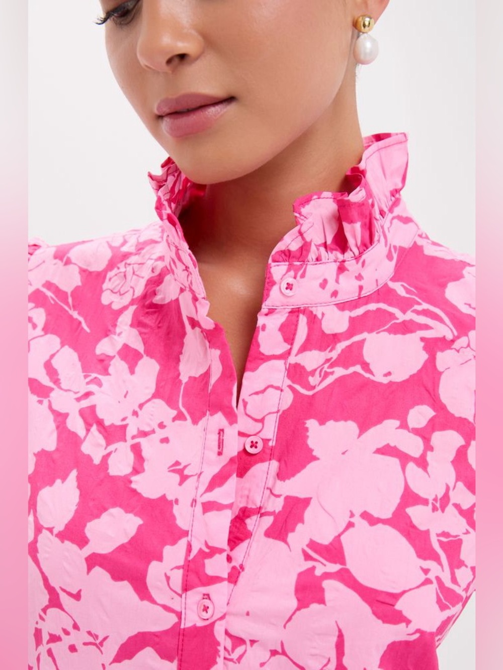 Hyacinth House Pink Textured Floral Hillsborough Midi Dress - Picture 5 of 16